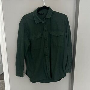 Madewell Green Flannel Shirt